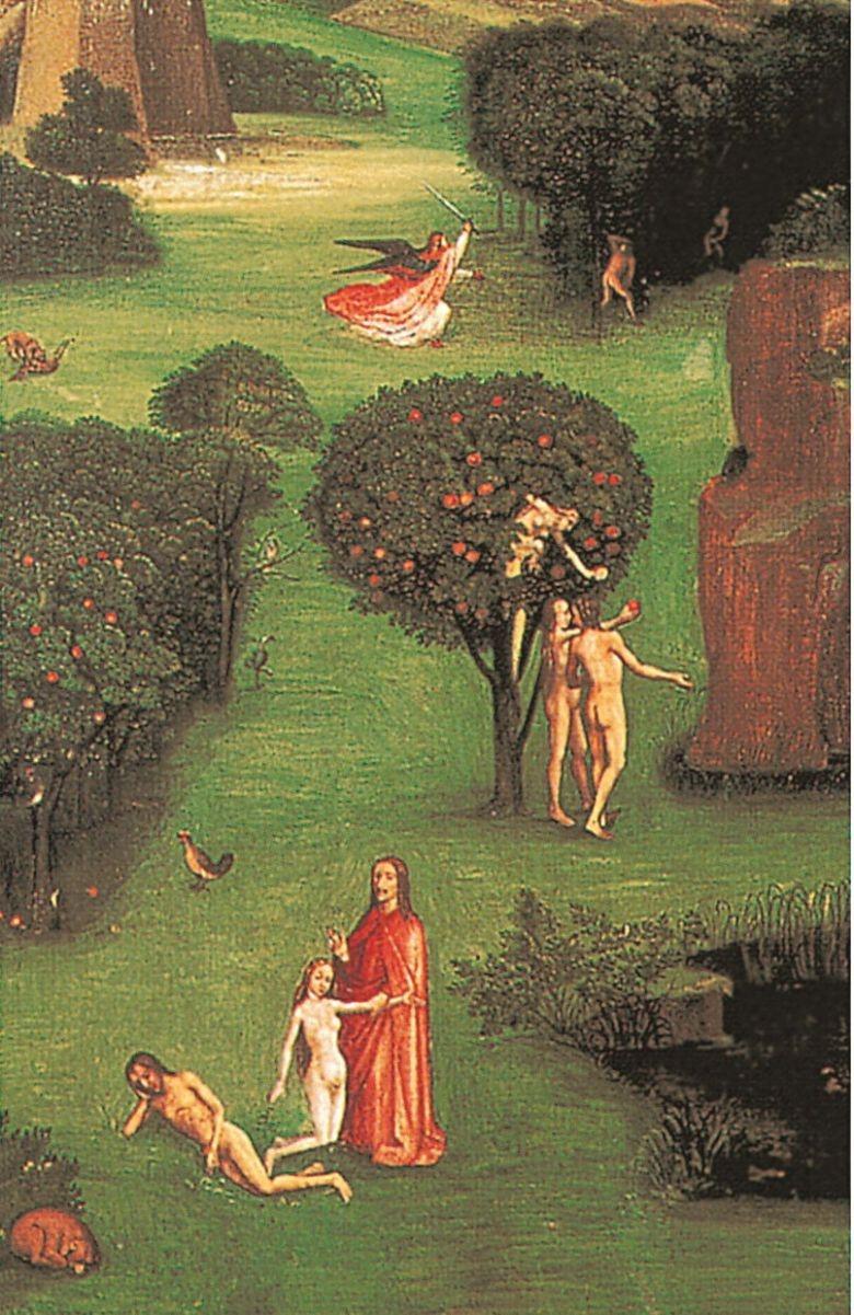 Fig. 17: Hieronymus Bosch, detajl z rajskim vrtom s