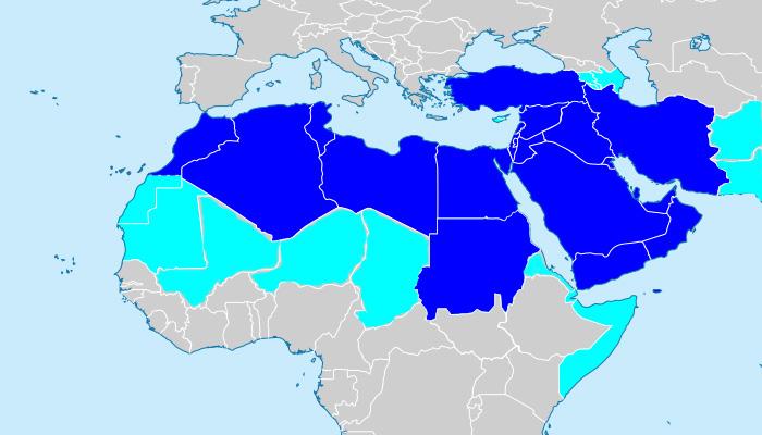 populacije regije in 23 % celotnega muslimanskega prebivalstva). Druga največja skupina so kristjani z 21 milijoni sledilcev (okoli 4 % celotne populacije).