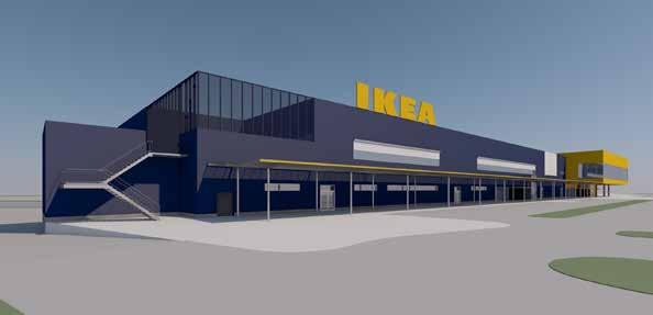 PROJEKT IKEA, LJUBLJANA Trgovski objekt IKEA Ljubljana je zasnovan po tipskem vzoru že obstoječih IKEA centrov (tipski IKEA blue- -box).