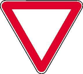 34. UČNA SITUACIJA Prometni znak za križišče s prednostno cesto (glej sliko) ima obliko enakostraničnega trikotnika. 1. Zapišite kvadratno enačbo.