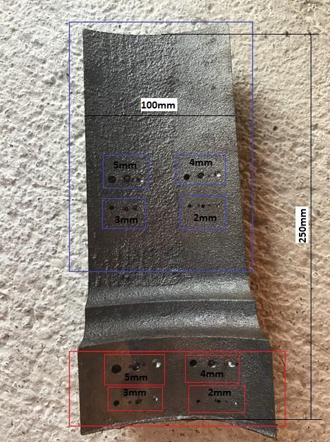 Metodologija raziskave Slika 17: Vzorec Na sliki 17 je prikazan vzorec dimenzij 250mm x 100mm, različnih debelin.
