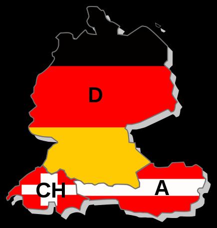 Deutschland Österreich Schweiz Nemščina po angleščini dobra izbira, dokazane zakonitosti učenja - dve uri tedensko, trileten predmet, - razvijamo vse štiri spretnosti: poslušanje, govor, branje,