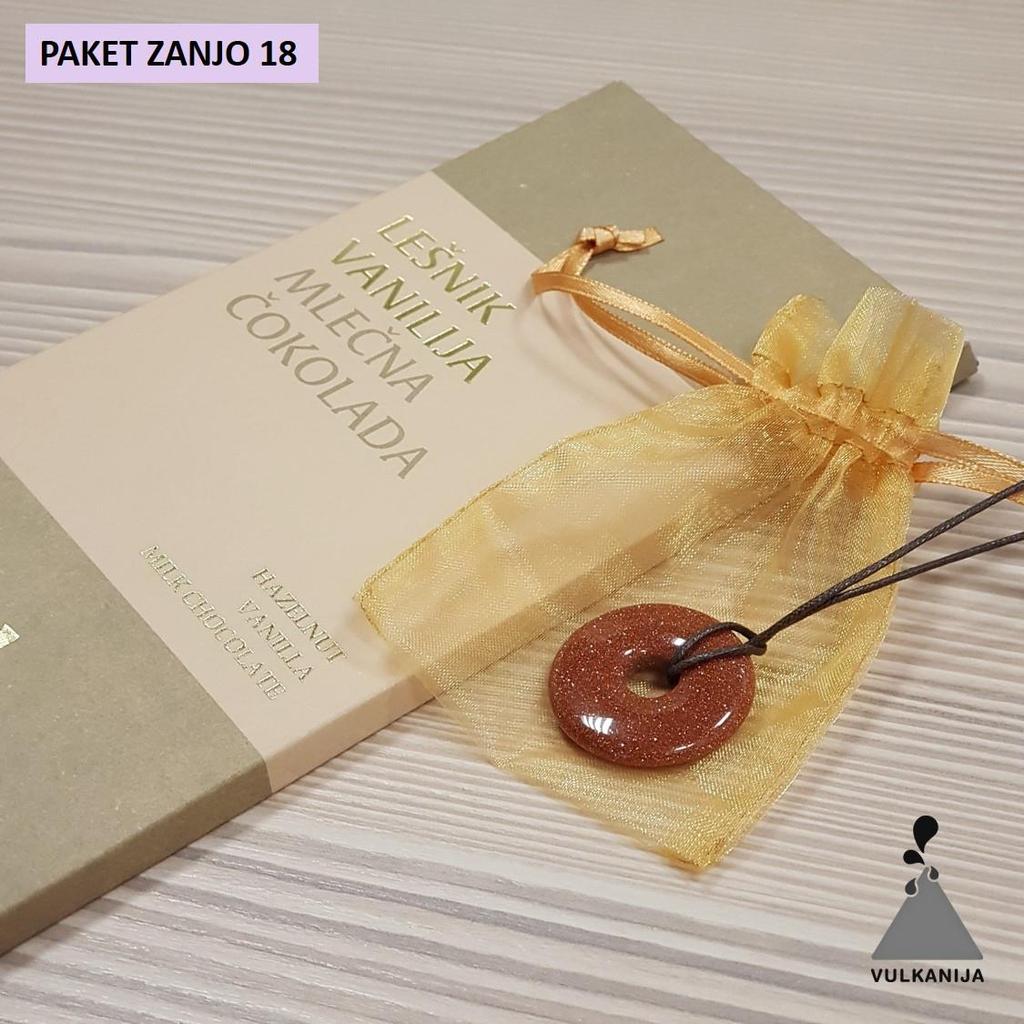 PAKET ZANJO 18 obesek donat okrogel po izbiri* čokolada lešnik vanilija (Passero) Cena paketa: