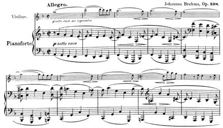 Strokovno-pianistični članki da se romantična duo sonata, katere ideal je po Regerjevih besedah vzpostavil ravno Brahms, ne more ogniti neuravnoteženosti tehnične zahtevnosti obeh partov.