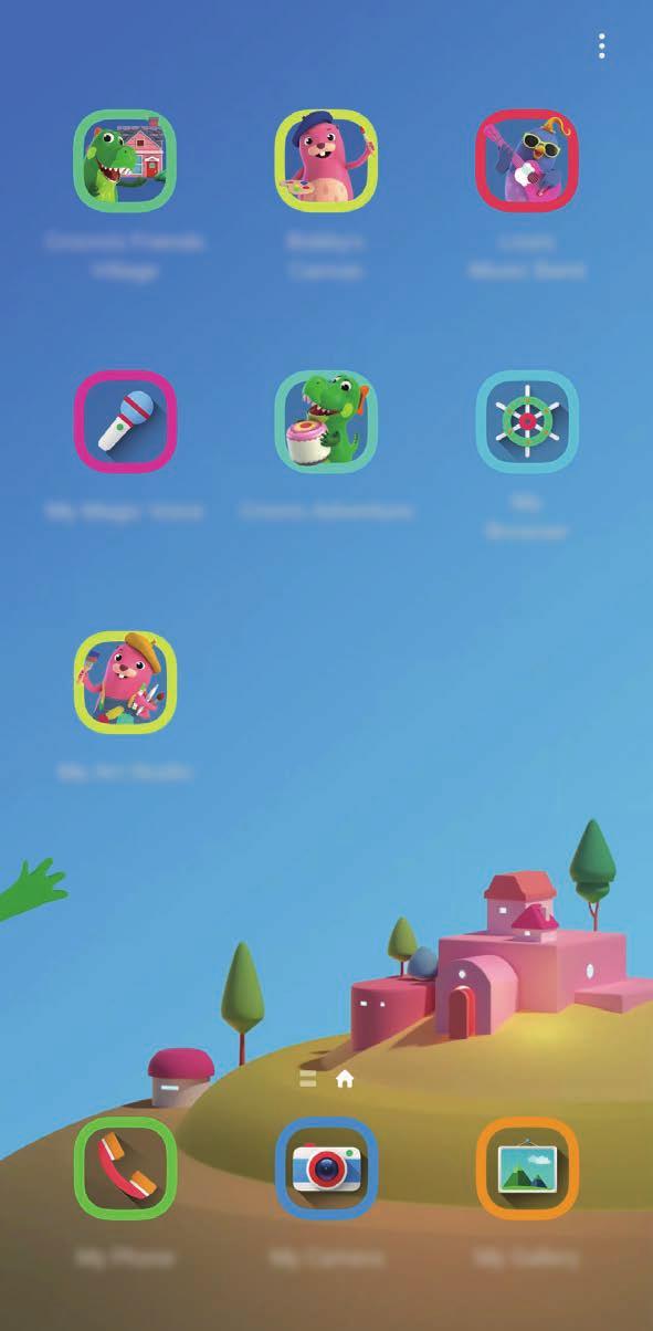 Aplikacije in funkcije Zagon aplikacij v pojavnih oknih med igranjem iger Med igranjem igre lahko zaženete aplikacije v pojavnih oknih. Pritisnite in izberite aplikacijo s seznama aplikacij.