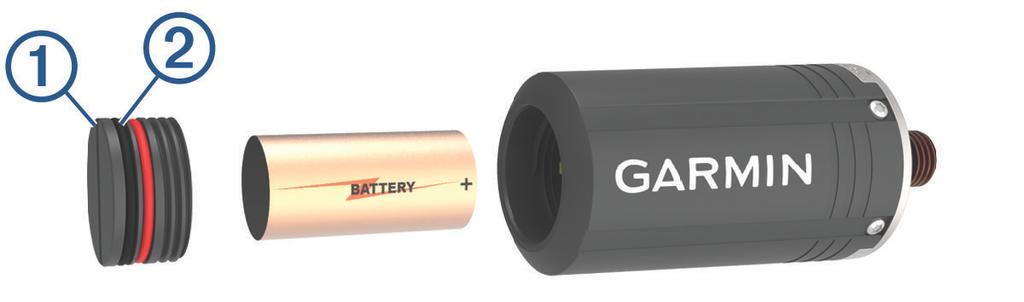 Menjava baterije oddajnika Descent T1 OBVESTILO Za zamenjavo uporabite baterijo kakovostnega proizvajalca, ki jo kupite pri uglednem prodajalcu.
