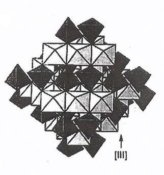 na osnovi magnetita Fe 3 O 4 Stran 13 Magnetit je inverzen spinel, kar pomeni, da ima Fe 2+ in polovico Fe 3+ ionov na oktaedričnih mestih, ostalo polovico Fe 3+ pa na tetraedričnih mestih.
