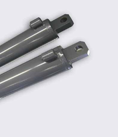 HIRVLIČNI CILINER Vrsta ME18 Nazivni tlak 18 MPa (180 bar) varjena izvedba enostransko delujoči z batom 6 pritrdilnih oblik premer bata od 40 mm do 160 mm premer batnice od 22 mm do 80 mm dolžina
