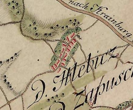 Hlebce na joţefinski vojaški karti 1763 Hlebce na joţefinski vojaški karti, 1763-87 Vir: mapire.eu Orig.