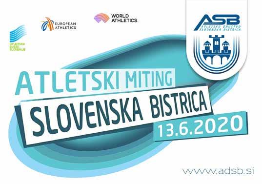 ŠPORT 11. junij 2020 13 Bistriški atleti Nova odličja in osebni rekordi v Kranju V Kranju je v soboto, 6. junija, potekal 26. Mednarodni atletski miting mladih»kranj 2020«- MEMORIAL VUČKO.