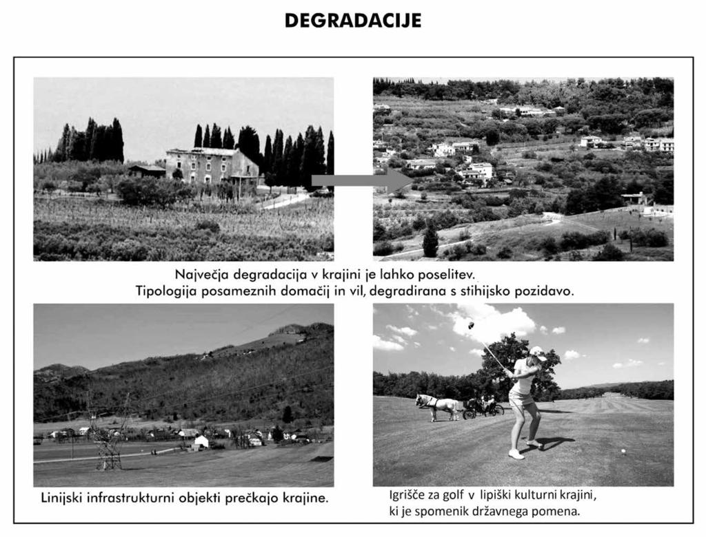 109 Slika 8: Prikaz nekaterih degradacij v krajini (vir: Lah, 2016) ne z obstoječimi prvinami, ki jih vrednotimo.