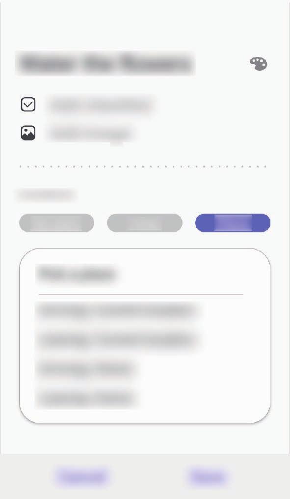Aplikacije in funkcije Zagon opomnika v koledarju Zaženite aplikacijo Koledar in pritisnite Reminder. Prikaže se zaslon opomnikov in ikona ( ) aplikacije Reminder bo dodana na zaslon aplikacij.