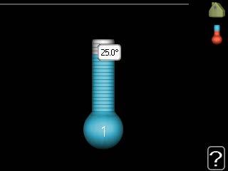 Meni 1.1 temperatura Če je v hiši več sistemov klimatizacije, je to prikazano na zaslonu s posebnim termometrom za vsak sistem.