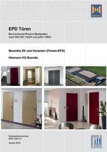 vhodnih vrat WAT z okoljsko deklaracijo za proizvod vrat (EPD)* skladno z ISO 14025, in sicer pri Inštitutu za okensko tehniko (ift) Rosenheim.