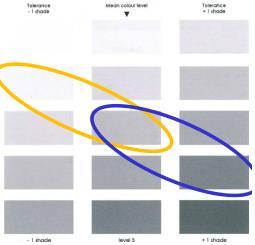 (SIST TP CEN/TR 15739, 2009) Kvaliteta barvnih odstopanj: C (0),(1), (2) nepomembni kriteriji, C (3) dopustno odstopanje med sosednjima površinama znaša 1 odtenek, dopustno odstopanje med ne