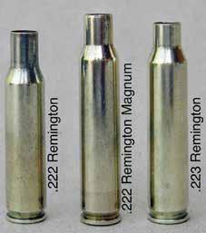 LOVSKI NABOJI.223 REMINGTON Naboj.223 Remington ima osnovo v podaljšanem tulcu naboja.222 Remington, kar je omogočilo večjo prostornino (več smodnika) ter s tem povečanje hitrosti.