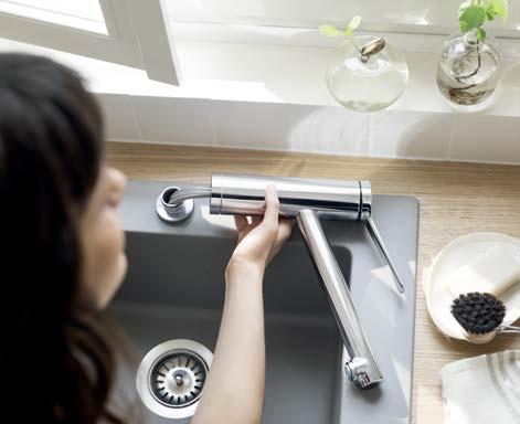 Tehnologije Prilagodljivo v vsaki situaciji Če se vaša kuhinjska okna odpirajo navznoter, potem so običajne armature pogosto na