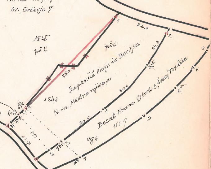 25 Slika 20: Izravnava posestne meje elaborata IDPOS 1189 (vir: GURS).