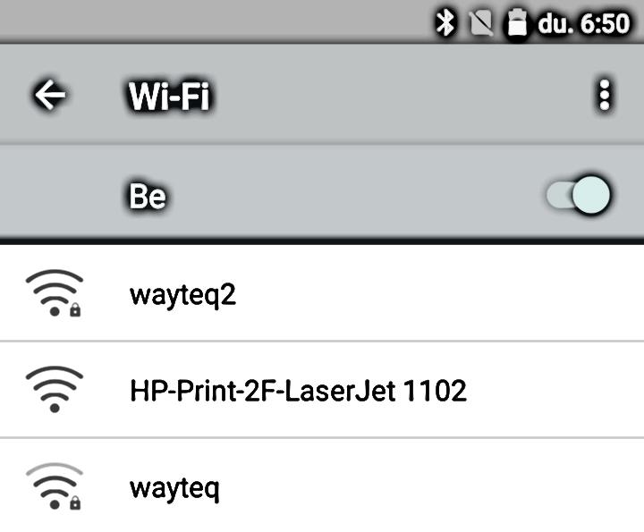 NASTAVITEV WIFI 1. Pojdite v Nastavitve/WiFi. 2. Vklopite funkcijo WiFi. 3. Izberite omrežje s katerim se želite povezati. NASTAVITEV WIFI: 1.