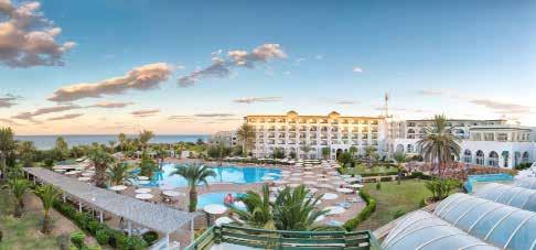 TUNIZIJA, HAMMAMET: El Mouradi el Menzah **** Cena: že od 419 Odhodi od 26.6. 9.10.2019 Cena velja za rezervacije do 28.2.2019 Otrok od 2-13 let plača 259 Hotel se nahaja na hribu tik ob Egejskem morju, ob lastni peščeni plaži.