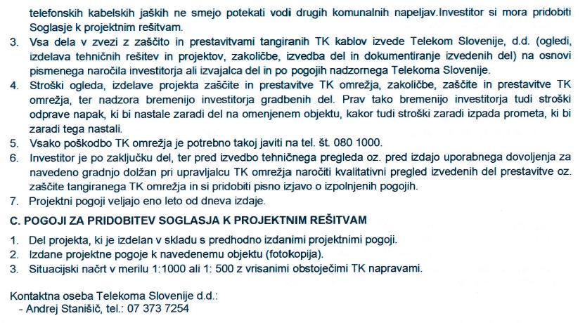 2016 Projektni pogoji JP Telekoma Slovenije