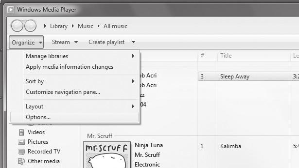 Uporaba programa Windows Media Player Prenos glasbene datoteke v diktafon V diktafon lahko prenesete glasbene datoteke, shranjene v osebnem računalniku.