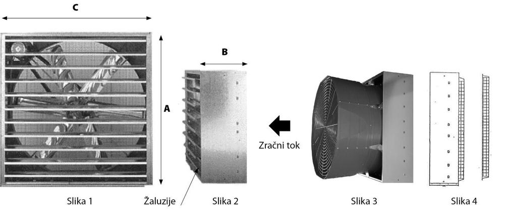 In modeli z žaluzijami (R/S verzija) Žaluzije: izdelane iz galvanizirane pločevine z popolnim zapiranjem Rotacijski odpiralni mehanizem: patentirano samocentrirni rotacijski odpiralni mehanizem