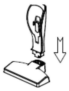 Приєднання насадки «3 в 1» Маленька щітка Щітка для м яких меблів Встановлення пилососа на підставку для заряджання.