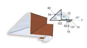 * 40 ali 50 (odvisno od naklona strehe) Trapezno obliko je možno poljubno izrezati, odvisno