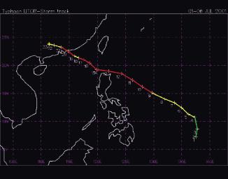 Ob tajfunu Nari je na severu Tajvana, v glavnem mestu Taipei, umrlo 80 ljudi.