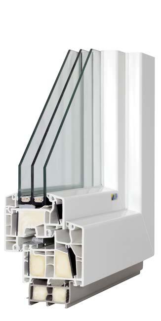 12 13 PROGRAM PVC - OKNA AJM 8000 energeto Okno za najzahtevnejše objekte, kjer se načrtuje uporaba vrhunskih materialov (gradnje s posebnimi zahtevami po energetski varčnosti, atraktivnem videzu in