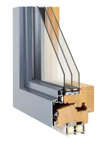 40 41 PROGRAM LES-ALU AJM Pasiv 90 ALU Masivno leseno okno z zunanjo prekrivno masko iz aluminija je najboljša izvedba za energetsko varčne in pasivne objekte.