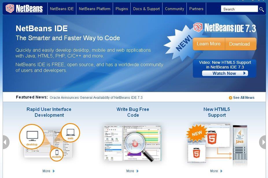 4. Uporabljena orodja za izdelavo projekta Pri delu na projektih v podjetju Oblikovanje.com d.o.o nisem bil omejen, zato sem za kodiranje uporabljal brezplačno open source razvojno okolje NetBeans IDE 7.