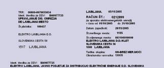 TEMA MESECA Razlaga raëuna za elektriëno energijo in stroške uporabe elektroenergetskih omrežij Elektro Ljubljana, javno podjetje za distribucijo elektriëne ener gije, do odjemalcev elektriëne