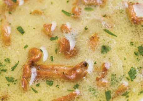 čebule Gobova juha z lisičkami sestavine