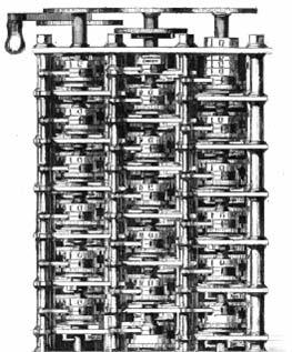 Prvi računalnik, imenoval se je analitični stroj, je razvil Charles Babage v prvi polovici devetnajstega stoletja.