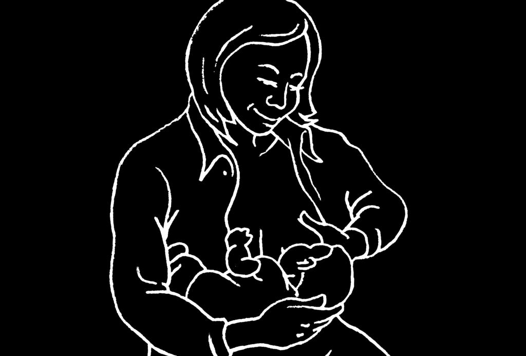 Z nasprotno roko si podprete dojko in otroka približate bradavici, ki naj bo v isti ravni kot otrokov nosek. Za udoben položaj lahko uporabite navadno blazino ali blazino za dojenje (slika 5).