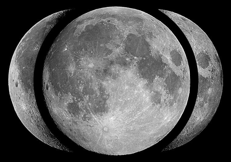 Libracija gor-dol pa je posledica naklona ravnine Luninega tira k ravnini Zemljinega tira okrog Sonca. Zaradi tega opazovalec na Zemlji vidi malo več čez severni oziroma južni rob Lune.