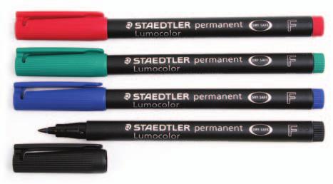 93 70136 70043 Permanentni flomastri Staedtler lumocolor z različnimi oblikami konic.