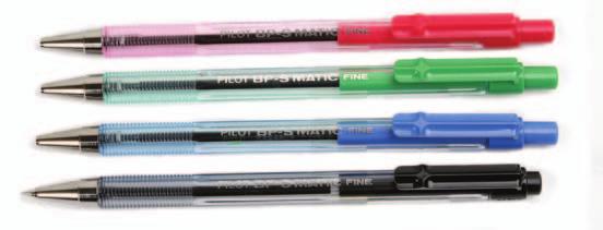 82 Kemični svinčniki Pilot Super Grip, na patent, z gumiranim držalom in različnima debelinama pisanja.