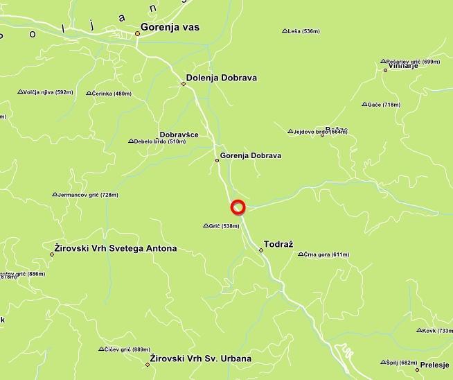 23 Slika 2: Prikaz rudnika Ţirovski vrh na karti 4.
