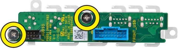 Odklopite kabel za zvok in kabel USB z V/I-plošče. 4.