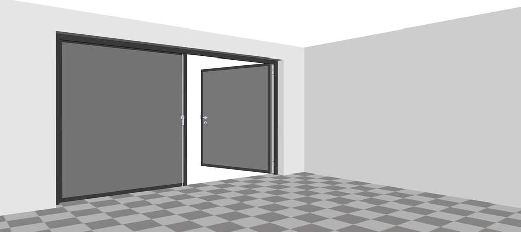 Vrata so sestavljena iz PVC ali ALU komornih profilov z
