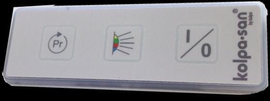 masažni sistemi kopalnih kadi stran 44 od 48 OPCIJA CROMOTERAPIJA Sistem vsebuje: Elektronsko stikalo 2 LED-barvna lučka Opis tipk in funkcij z DESNE proti LEVI: 1.