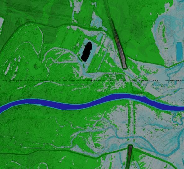 Tehnologija LIDAR Stran 21 4.3 Simulacije poplav Ko smo pridobili vse potrebne podatke, so se pričele izdelovati simulacije možnih poplav, ki bi nastale.