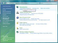 Windows Vista 1. Kliknite "Start" in "Control Panel" (Nadzorna plošča). Nato dvokliknite na "Appearance and Personalization" (Videz in prilagajanje). 2.