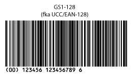 Slika 6: Primer črtne kode GS1-128 Vir:" GSI-128" [My Barcode Graphics], b. d.