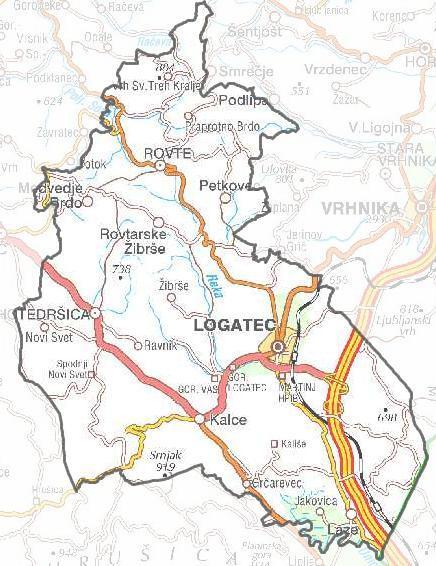 »Ureditev JP 726618 Pod gozdom v dolžini 225 m + 30 m in JP 726619 Rožna ulica v dolžini 198 m in 3. OBSTOJEČE STANJE IN POTREBE 3.1. Opis obstoječega stanja Občina Logatec leži v osrednji Sloveniji, v osrčju Notranjske, na stiku dveh velikih geografskih makroregij: alpskega in dinarskega sveta.