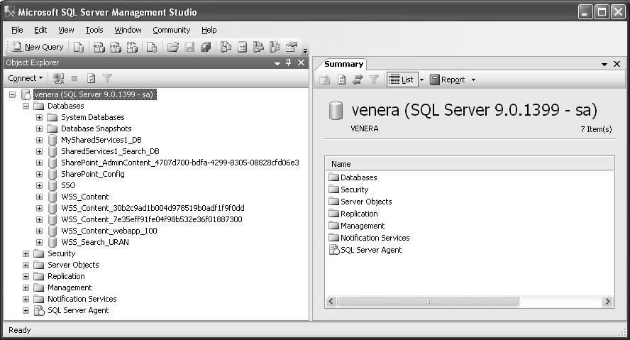 51 Slika 16: Prikaz vsebine imenika, kjer se shranjujejo varnostne kopije. Slika 17: Prikaz podatkovnih baz v SQL Server management studio 6.