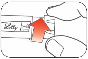 Korak 10: Zavrtite gumb za odmerjanje tako, da boste izbrali število enot, ki si jih morate vbrizgati. Kazalnik odmerkov se mora poravnati z vašim odmerkom.